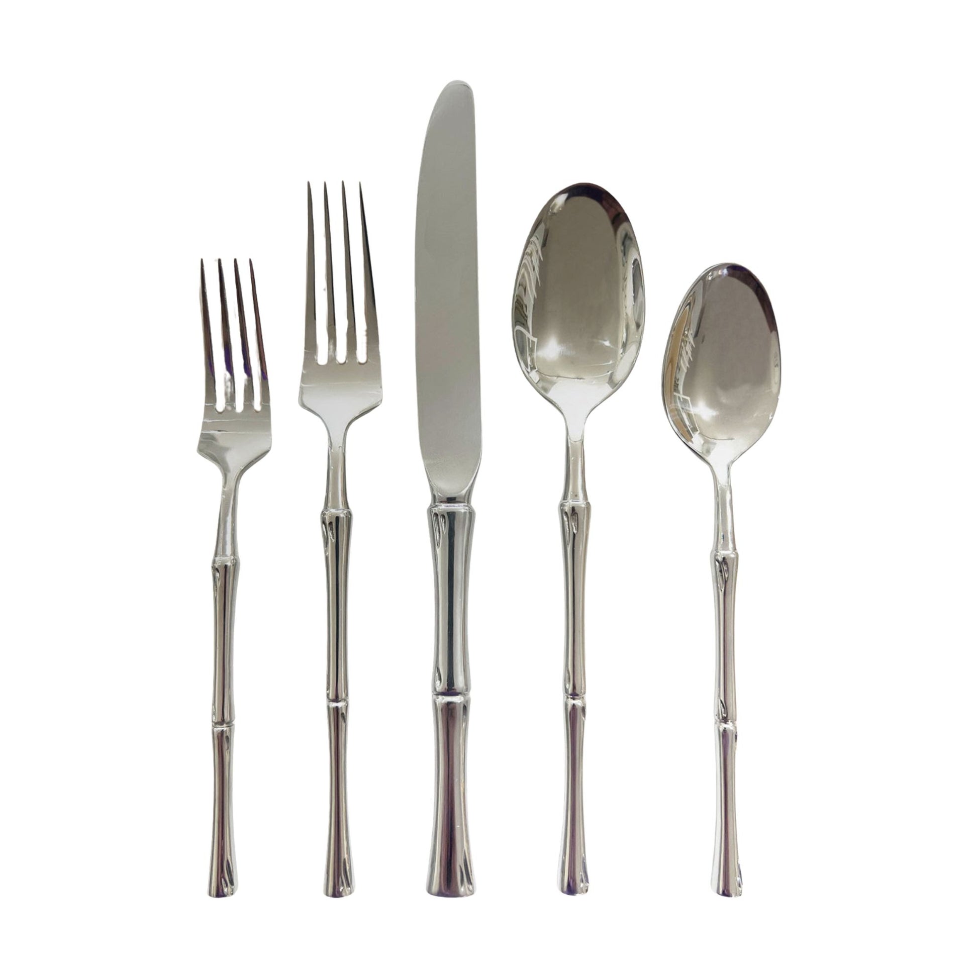Silver Stainless Steel Bamboo