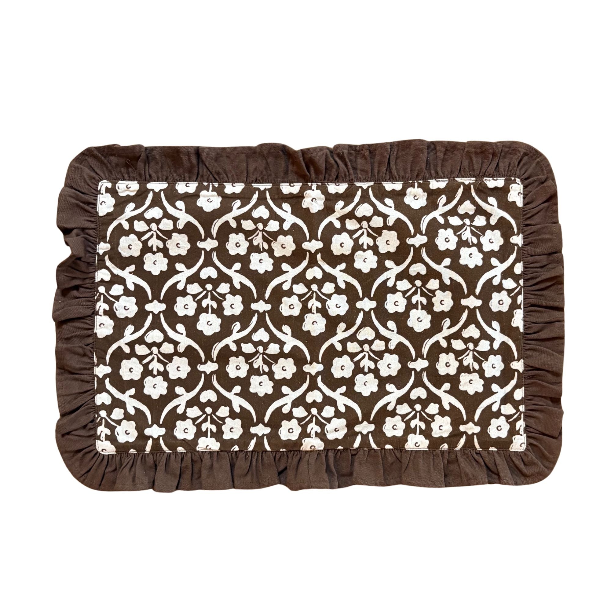 Ruffled Edge Floral Placemat