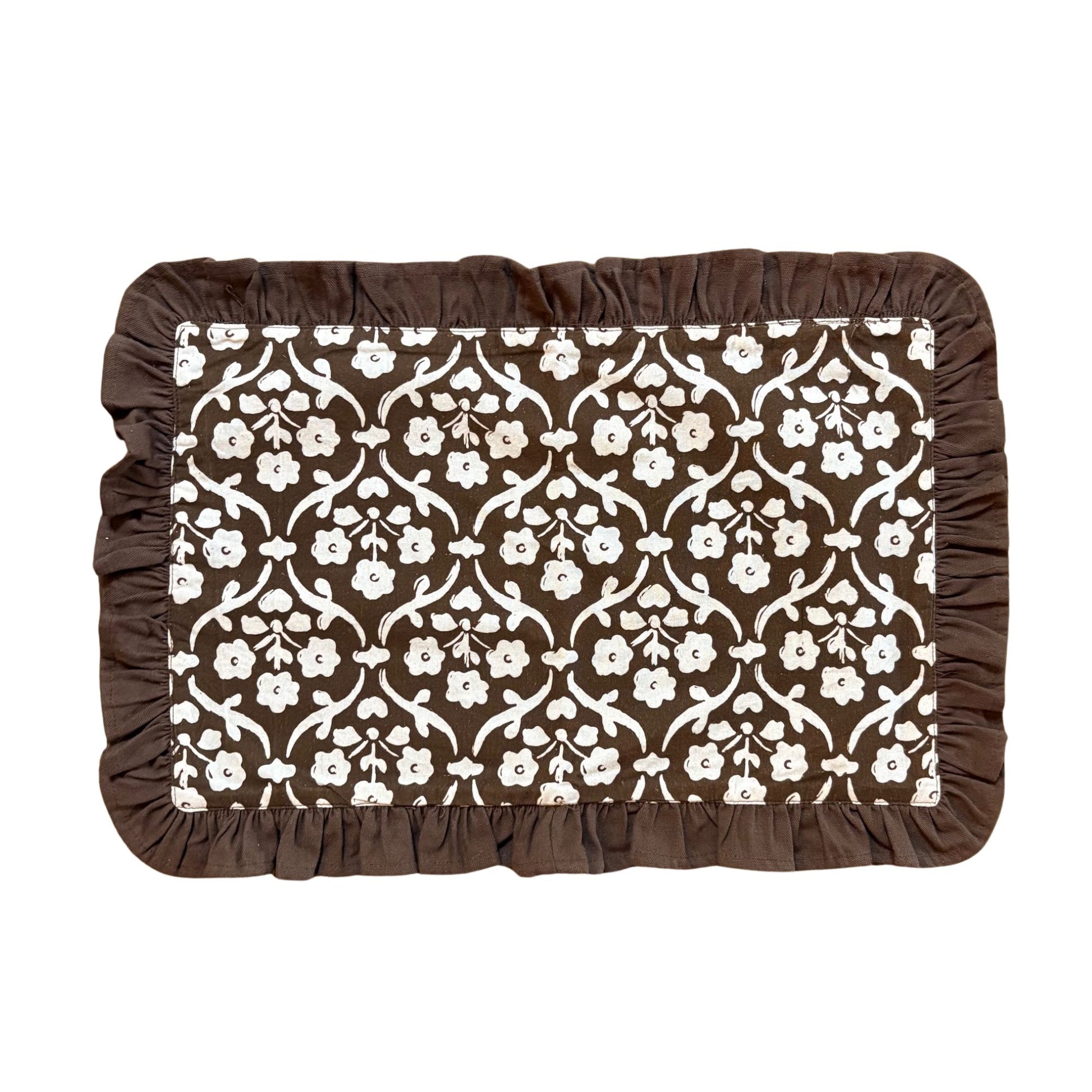 Ruffled Edge Floral Placemat