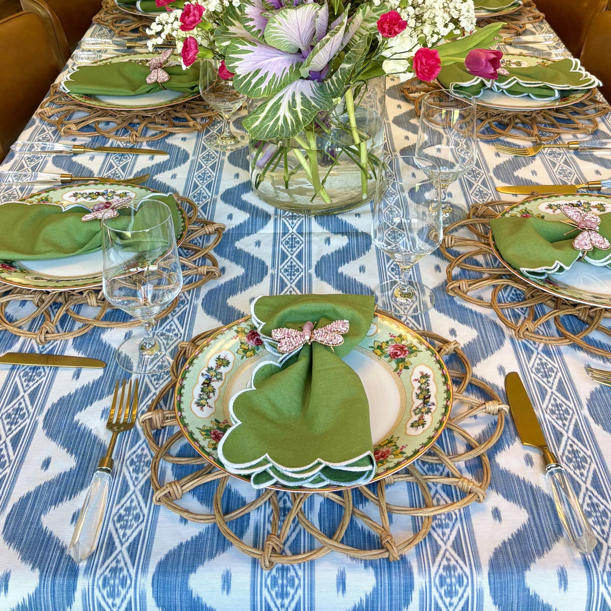 Tablecloth - Blue Ikat