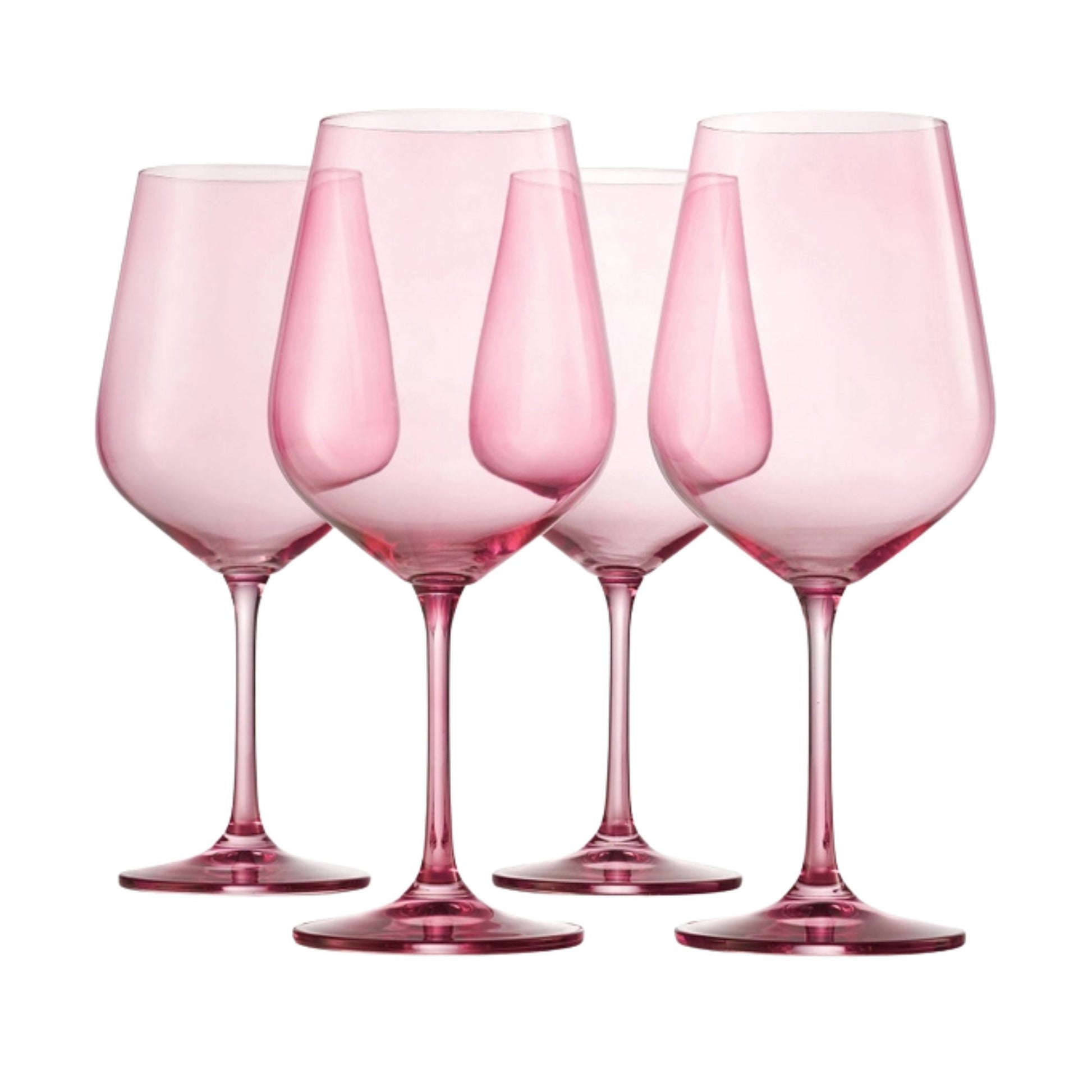 Rose Colored Wine Glass