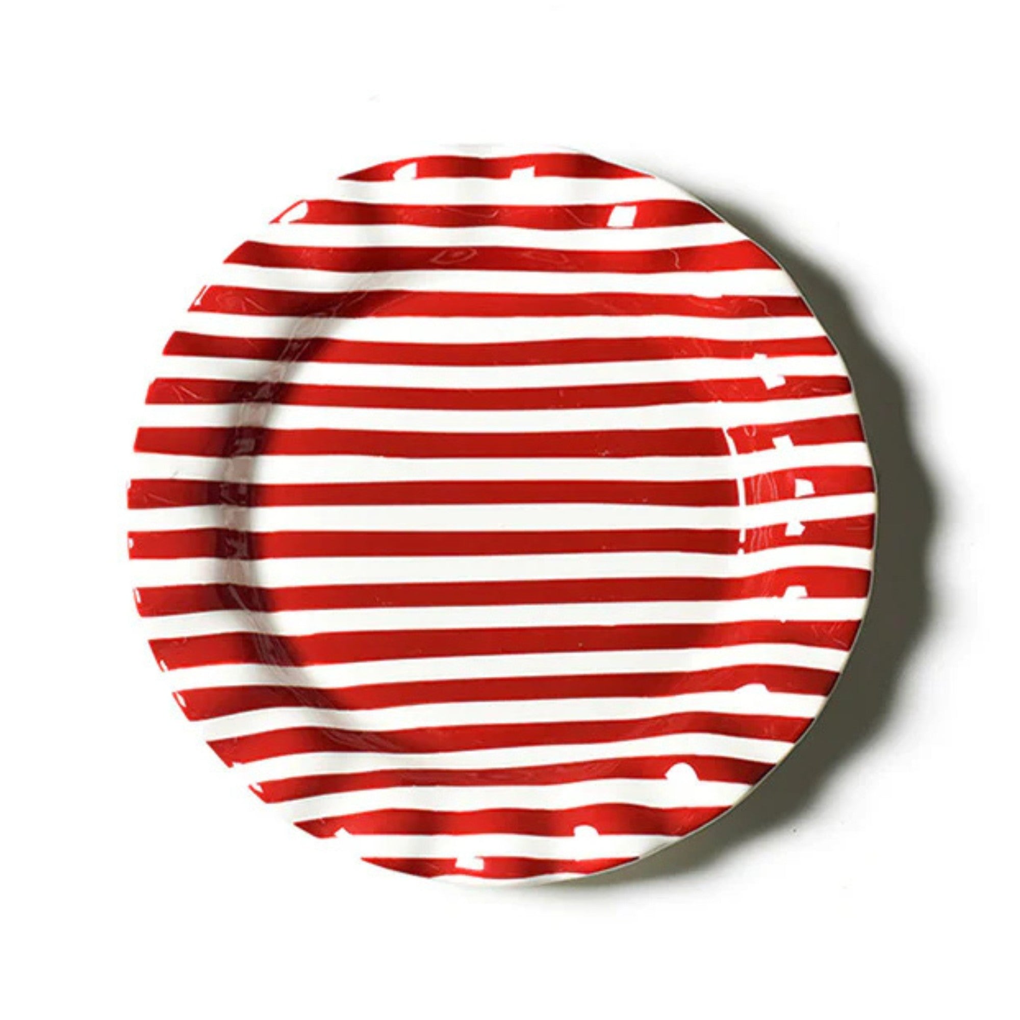 Dinner Plate - Ruffle Red and White