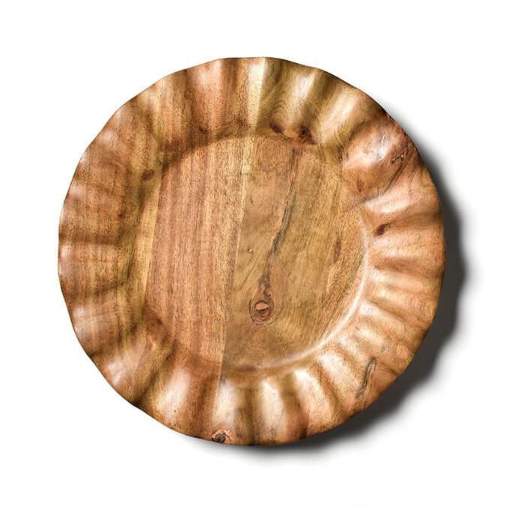 Dinner Plate - Wood Ruffle