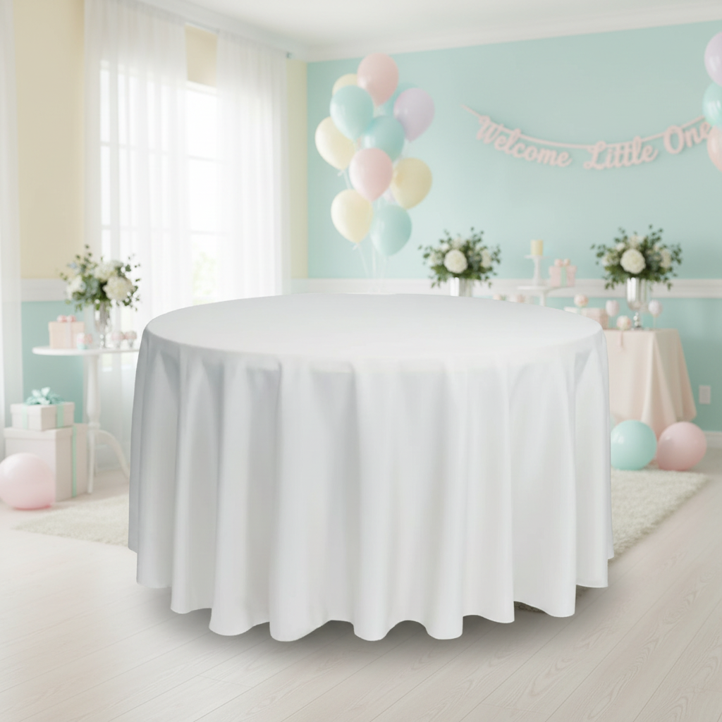Tablecloth - Round White