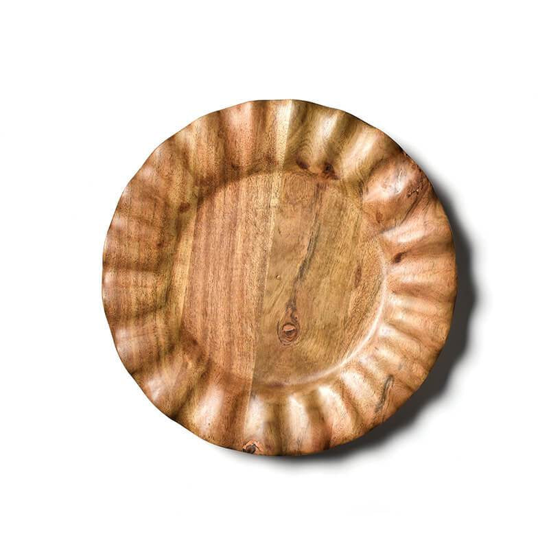 Wood Ruffle Dinner Plate