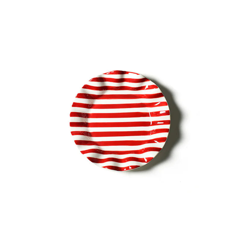 Salad Plate - Ruffle Red and White