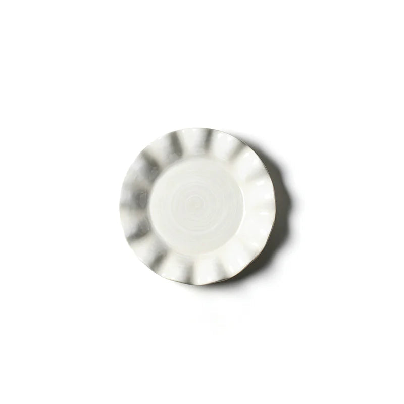 Salad Plate - Cream Ruffle